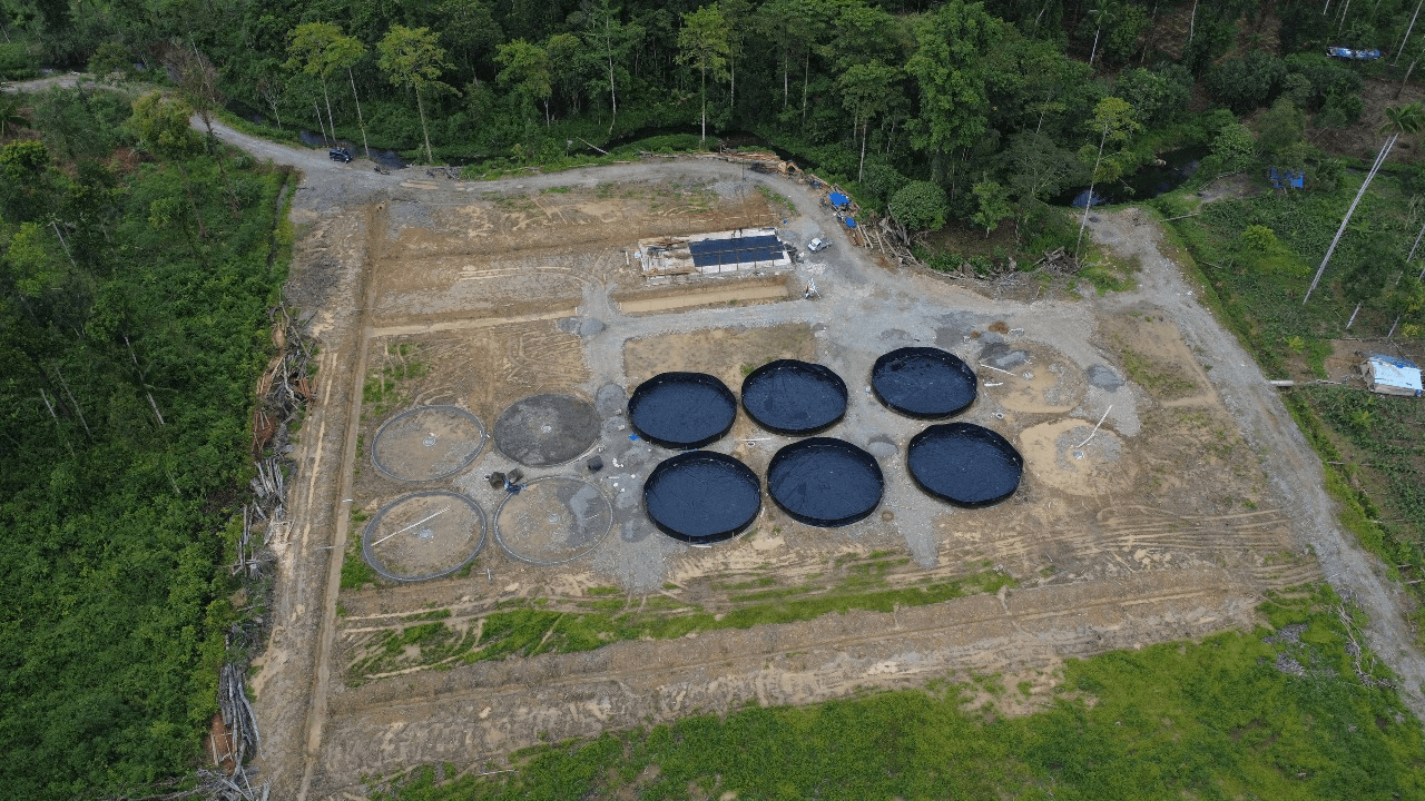 Aerial overview of Area 02 biofloc site