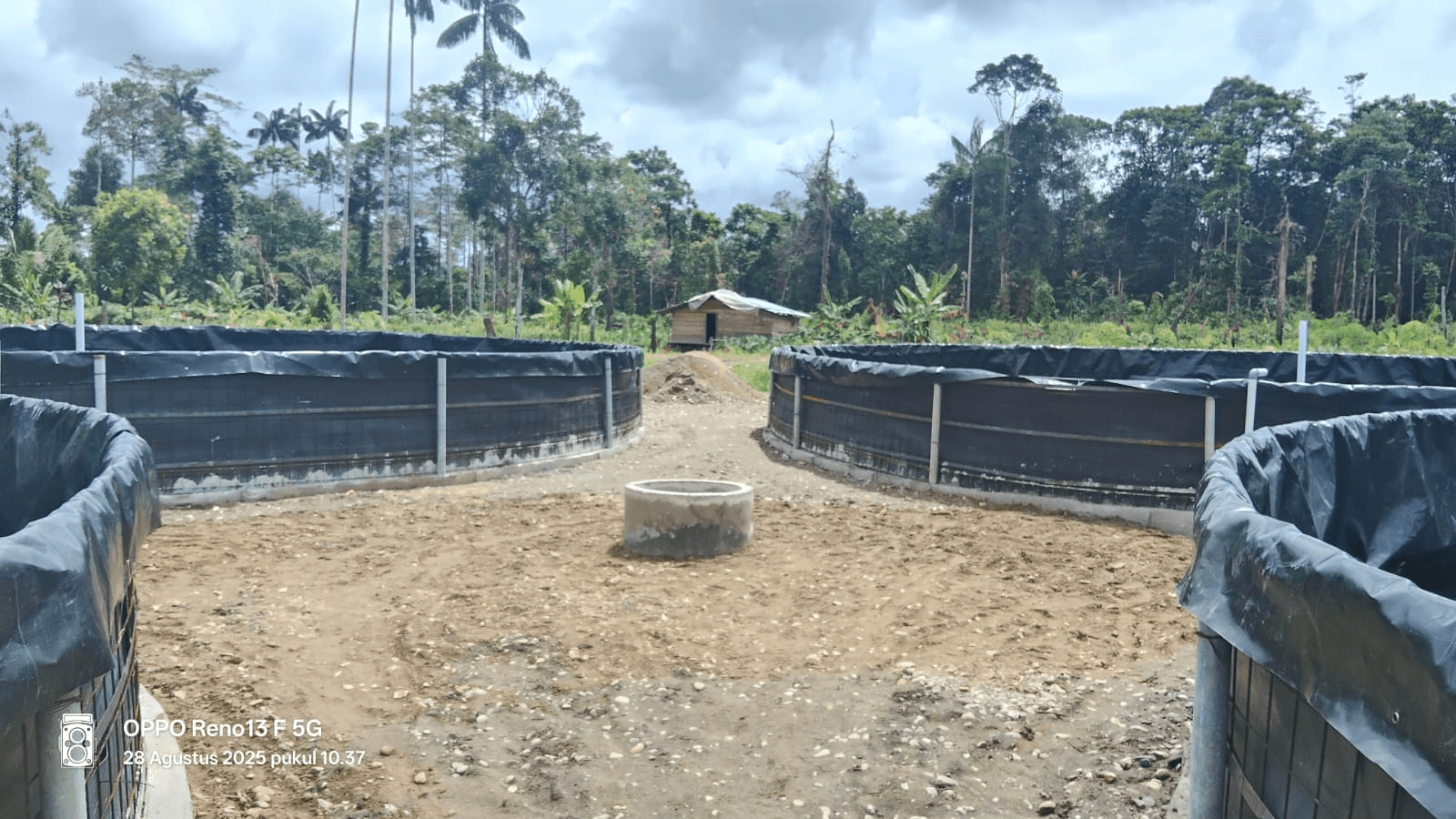 Installed circular biofloc tanks at Area 02